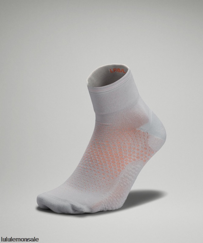 Lululemon Deutschland DELULU916 | Lululemon Deutschland Silver Drop Macropillow Ankle Laufsocke Mittlere Dämpfung